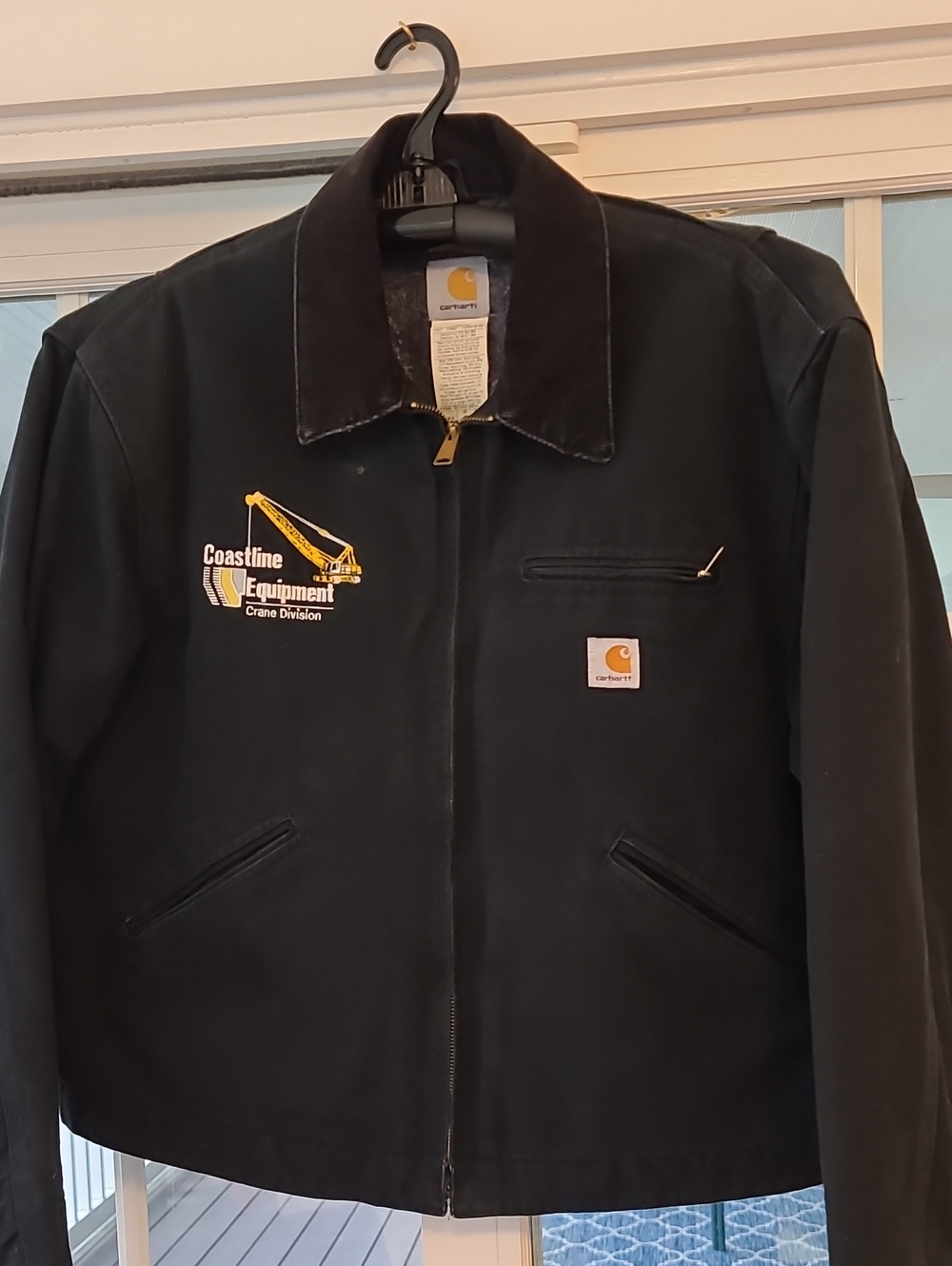 Vintage Carhartt Detroit J01 Black Full Zip Canvas Work Jacket 48